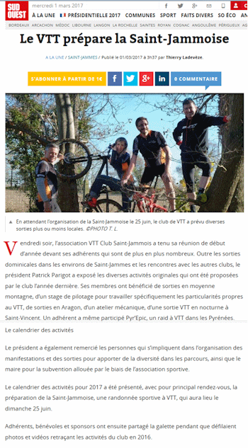 vtt club saint jammois